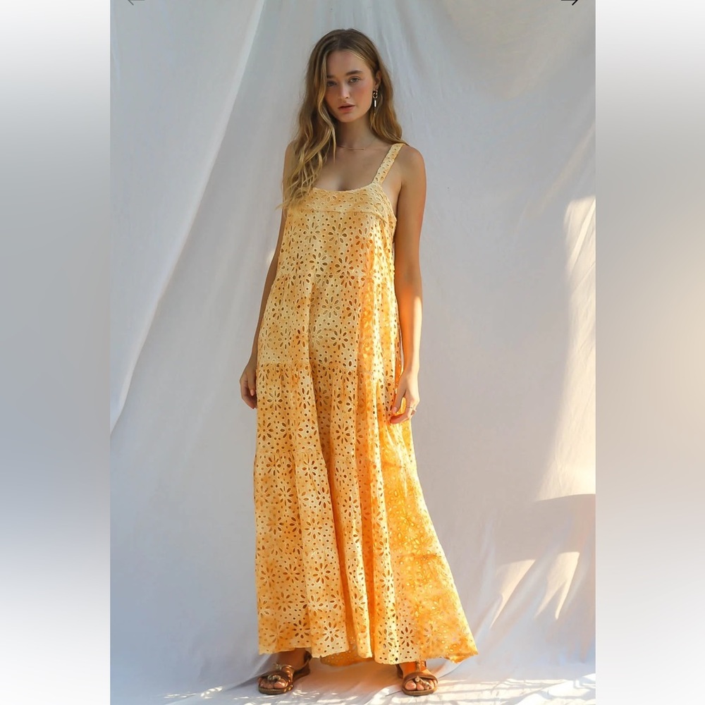 NWOT Jen’s Pirate Booty Flower Power maxi dress sz L